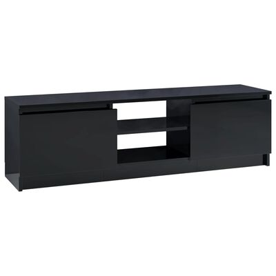 vidaXL Tv-meubel 120x30x35,5 cm bewerkt hout hoogglans zwart