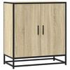 vidaXL Dressoir 68x35x76 cm bewerkt hout en metaal sonoma eikenkleur
