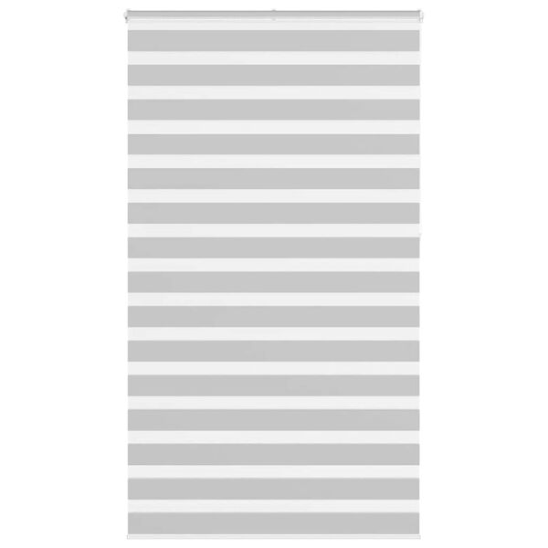 vidaXL Zebra rolgordijn 120x230 cm stofbreedte 115,9 cm lichtgrijs
