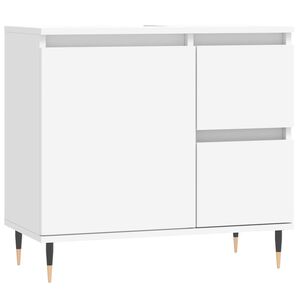 vidaXL Badkamerkast 65x33x60 cm bewerkt hout wit
