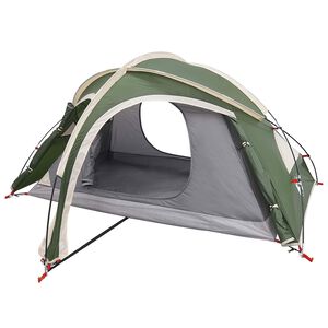 vidaXL Trekkingtent met regenhoes waterdicht 2-persoons Groen