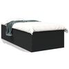 vidaXL Bedframe bewerkt hout zwart 75x190 cm