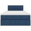vidaXL Opbergbed met LED met matras met LED Blauw 120 x 200 cm Stof