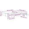 vidaXL Opbergbedframe met lade Gerookt eiken 150 x 200 cm Bewerkt hout