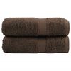 vidaXL Gastendoekjes SOLUND 2 st 600 g/m&sup2; 30x50 cm bruin