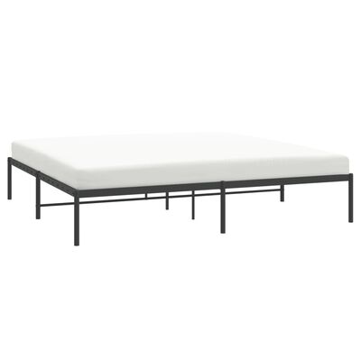 vidaXL Bedframe metaal zwart 180x200 cm