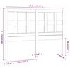 vidaXL Hoofdbord 125,5x4x100 cm massief grenenhout honingbruin