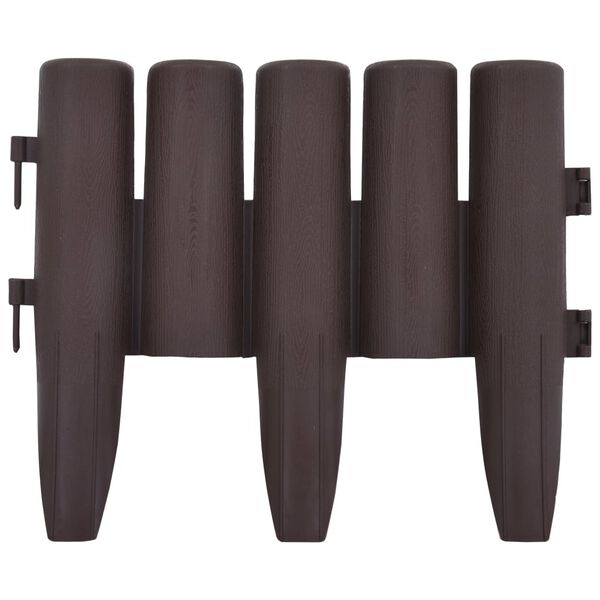 vidaXL Gazonranden 36 st 10 m PP bruin