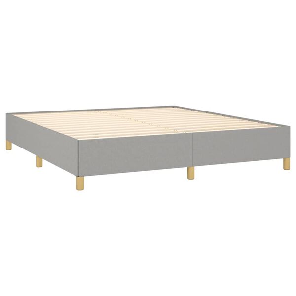 vidaXL Boxspring bed stof lichtgrijs 180x200 cm