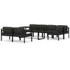 vidaXL 8-delige Loungeset met kussens aluminium antracietkleurig
