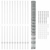 vidaXL Hek met Paal Zilver 1,6 x 25 m Staal