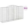 vidaXL Schanskorven 11 st gewelfd 300x50x160/180 cm ijzer