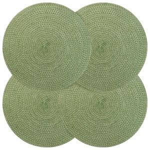 vidaXL Jute placematten 4 st Olijfgroen 100% Tossa Jute