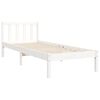 vidaXL Bedframe met hoofdbord massief hout wit