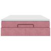 vidaXL Ottoman bed met matras 140x190cm fluweel roze