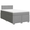 vidaXL Boxspring met matras stof lichtgrijs 120x190 cm