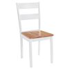 vidaXL Eetkamerstoelen 4 st massief rubberwood wit