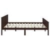 vidaXL Bedframe met 2 lades massief grenenhout donkerbruin 180x200 cm