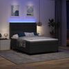 vidaXL Boxspringbed met LED-striplichten Zwart 140 x 200 cm Fluweel