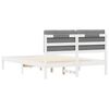 vidaXL Bedframe met Gevoerd Hoofdgedeelte Lichtgrijs 140 x 200 cm