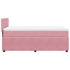 vidaXL Boxspring met matras fluweel roze 80x200 cm