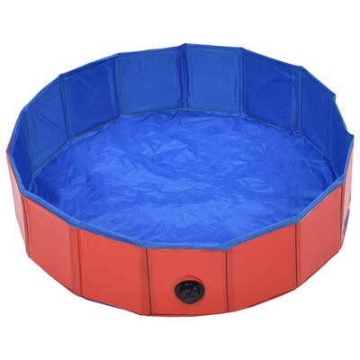 vidaXL Hondenzwembad inklapbaar 80x20 cm PVC rood