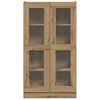 vidaXL Dressoir Artisan Eikenhout 82,5x30,5x150 cm Bewerkt Hout