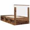 vidaXL Bedframe met hoofdeinde Oudhout 90 x 200 cm Massief grenenhout