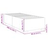 vidaXL Bedframe zonder matras 80x200 cm stof donkerbruin
