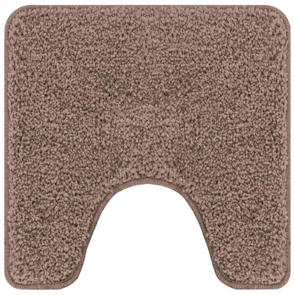 vidaXL Antislip Badmat met Toilet Cut Bruin 50 x 50 cm PP