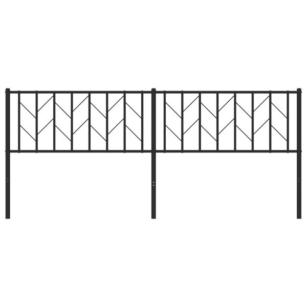vidaXL Vervangend hoofdbord 200 cm metaal zwart