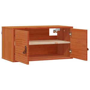 vidaXL Wandkast met plank Wasbruin 80 x 30 x 30 cm Massief grenenhout