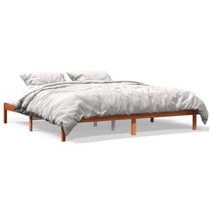 vidaXL Bedframe zonder matras massief grenenhout wasbruin 180x200 cm