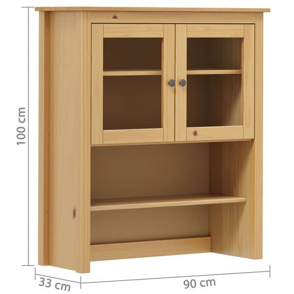 vidaXL Opzetkast Hill 90x33x100 cm grenenhout honingbruin