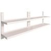 vidaXL Wandschappen zwevend 2-laags 2 st 240x30 cm roestvrij staal
