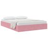 vidaXL Opslag bed met matras met hoofdeinde Roze 140 x 190 cm Fluweel