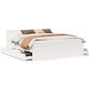 vidaXL Bedframe zonder matras met hoofdbord grenenhout wit 180x200 cm