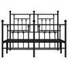 vidaXL Bedframe met hoofd- en voeteneinde metaal zwart 120x190 cm