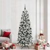 vidaXL Kunstkerstboom Wit 210 cm PVC en Plastic en Staal en PE