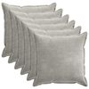 vidaXL Kussensloop 6 st HOUTEN Lichtgrijs 70 x 70 cm Chenille Stof