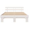 vidaXL Bedframe met hoofdeinde Wit 160 x 200 cm Massief grenenhout