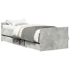 vidaXL Bedframe met hoofd- en voeteneinde betongrijs 90x190 cm