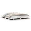 vidaXL Bedframe zonder matras massief grenenhout wit 200x200 cm