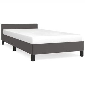 vidaXL Bedframe met hoofdeinde zonder matras 80x200 cm grijs