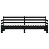 vidaXL Slaapbank met onderschuifbed 80x200 cm massief grenenhout zwart