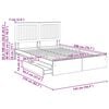 vidaXL Opslag bed met lade Grijs Sonoma 140 x 200 cm Bewerkt hout
