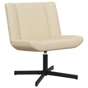vidaXL Draaistoel Cr&egrave;mekleurig 63 x 75 x 76 cm Stof