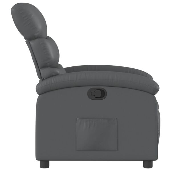 vidaXL Relaxfauteuil grijs kunstleer