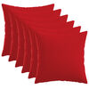 vidaXL Kussensloop 6 st HEERLEN Rood 35 x 35 cm Stof