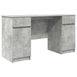vidaXL Bureau Betongrijs Bewerkt hout 140 x 49 x 76 cm